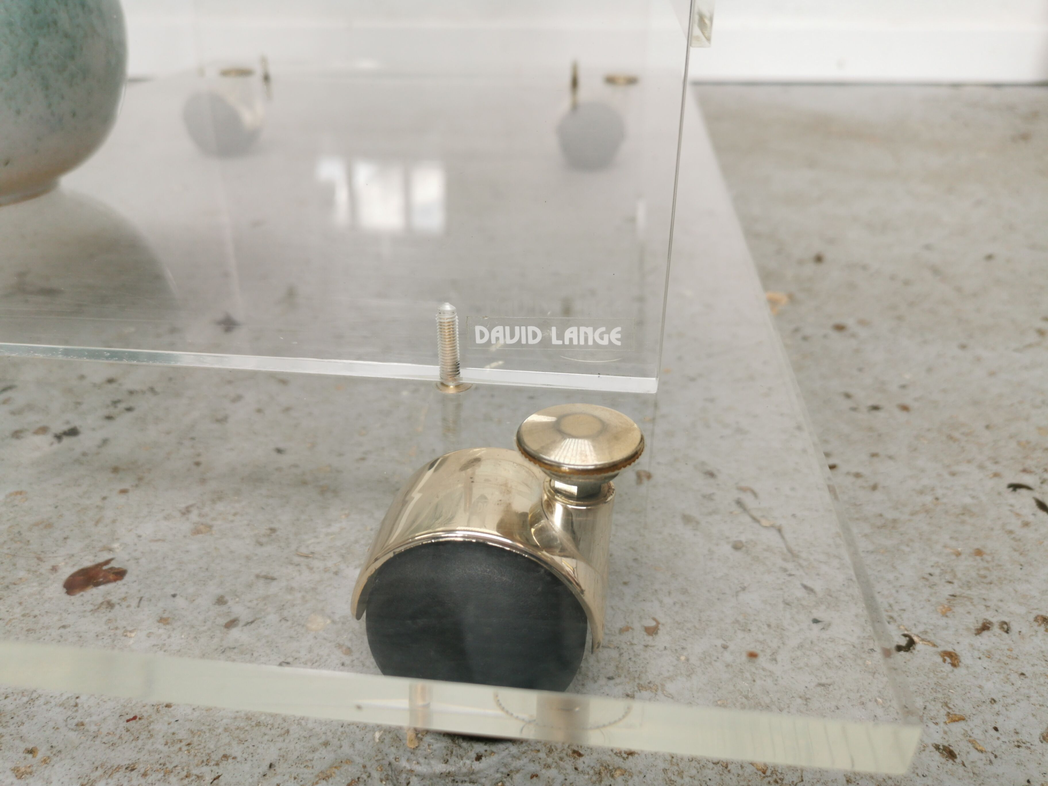 Vintage TV furniture David Lange plexiglass