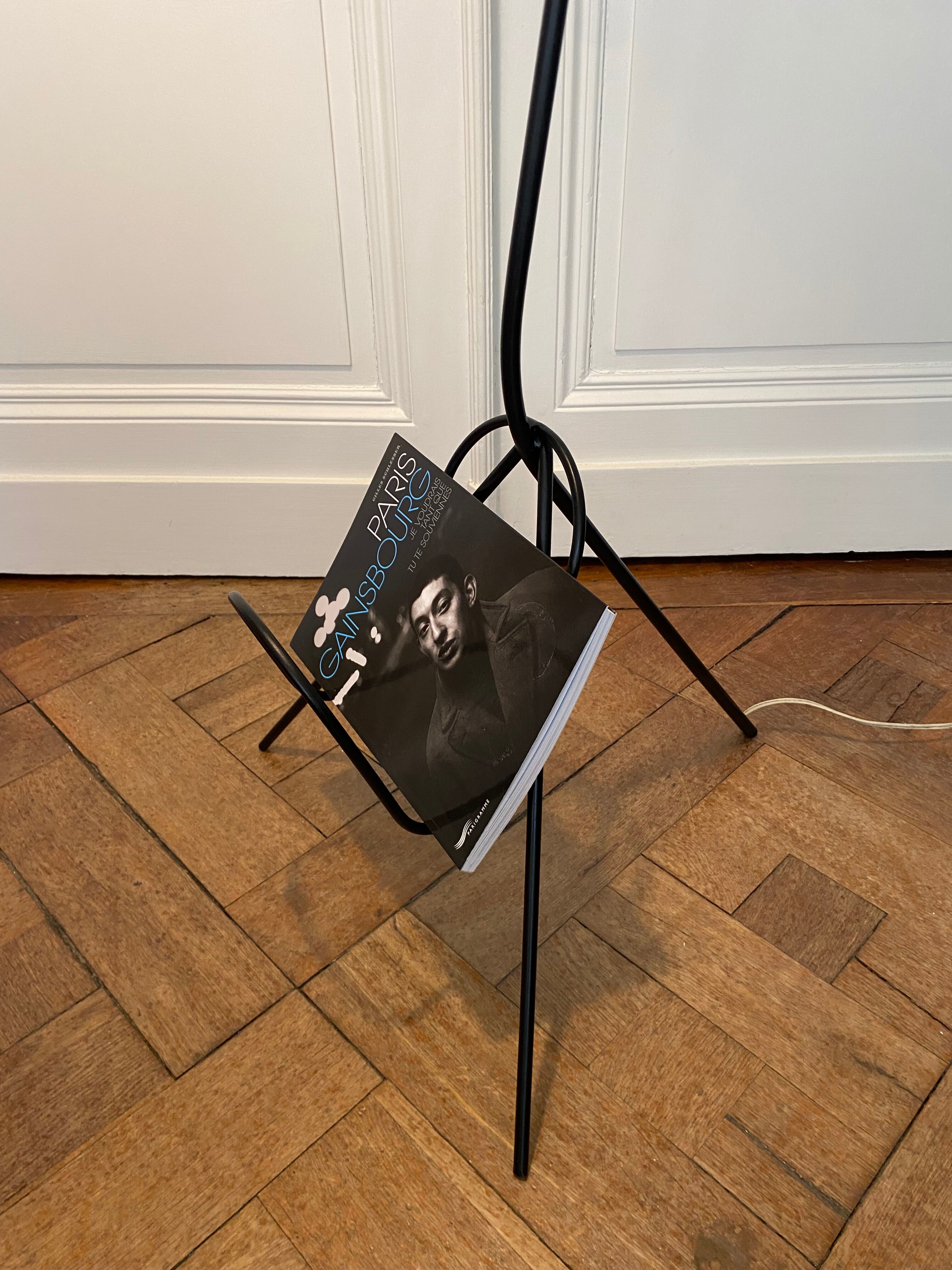 Floor lamp review holder