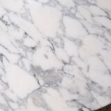 Large table ronde en marbre de Carrare, Italie, 1970s