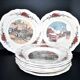 Set of 8 obernai flat plates in sarreguemines alsace earthenware 25cm