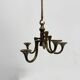 Brutalist bronze hanging chandelier by Michael Harjes, 1970s
