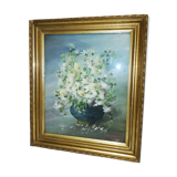 Table old bouquet of flowers frame dore