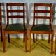 Round or oval table with four chairs in solid cherry, with extensions