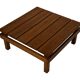 Vintage Pinewood Slatted Coffee Table Design 1970s