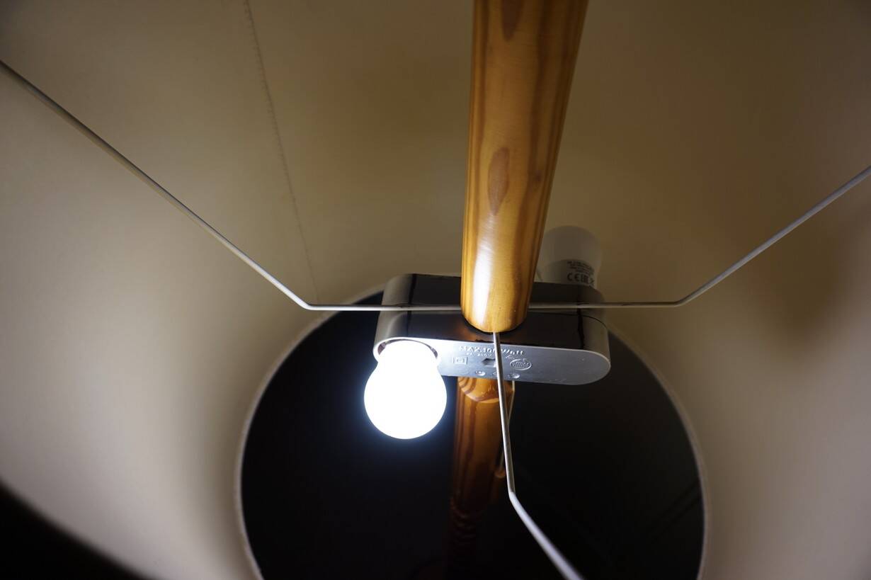 Mid-Century Scandinavian Pine Floor Lamp by Temde, 1960s