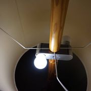 Lampadaire en pin scandinave du milieu du siècle par Temde, années 1960