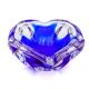 Vide-poche Sculptural Sommerso Bleu Cobalt & Cristal - Murano - 1960