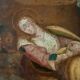 Antique painting on copper, Flemish school, 17th century, representing a saint