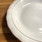 6 Limoges porcelain soup plates signed P. Dessagne in very good condition