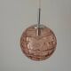 Pink pendant lamp made of hand-blown glass by Doria Leuchten, 1960s Germany.