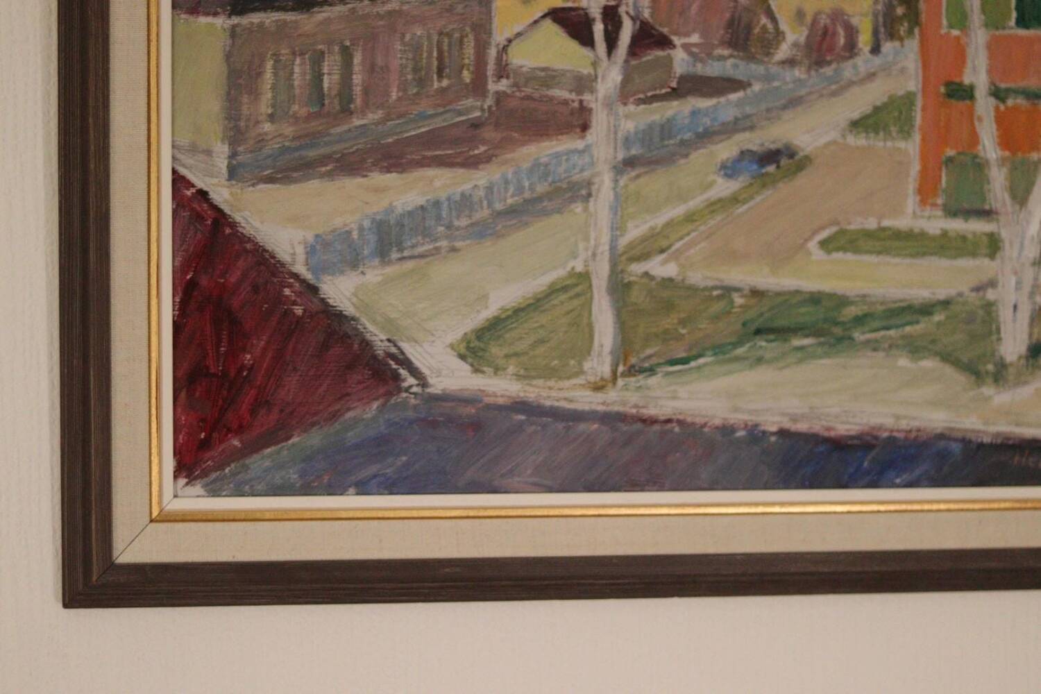 Swedish Oil on Panel – “Street Jämtland” by John Hedman (1913–1994)