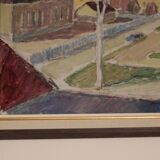 Swedish Oil on Panel – “Street Jämtland” by John Hedman (1913–1994)