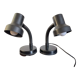 Pair of black Italian bedside lamps