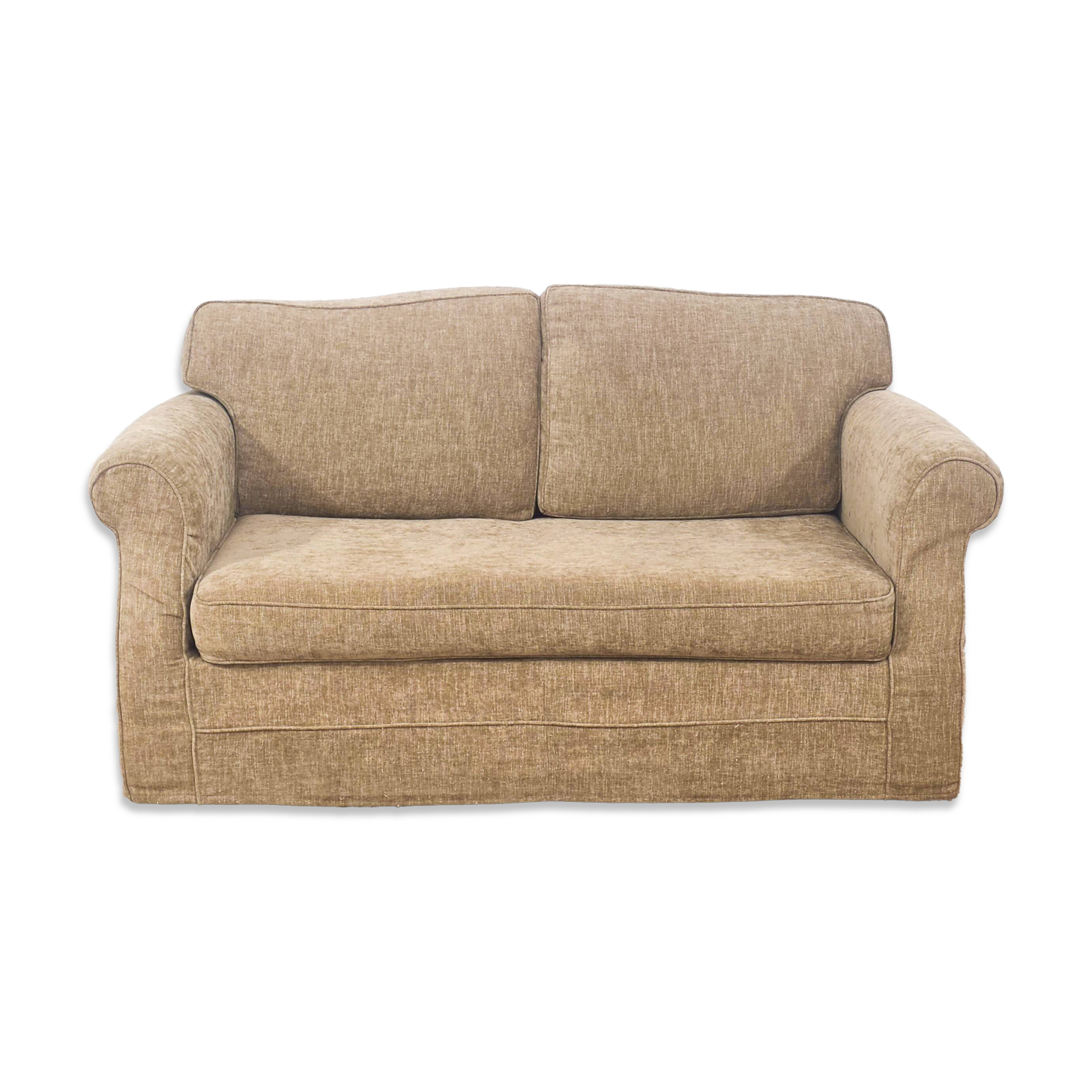 Beige fabric two-seater sofa – Cottage chic spirit and timeless comfort
