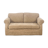Beige fabric two-seater sofa – Cottage chic spirit and timeless comfort
