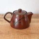 Ceramic Teapot, Flower Teapot, Brown Tea Pot, Alinea Fabrication Artisanale