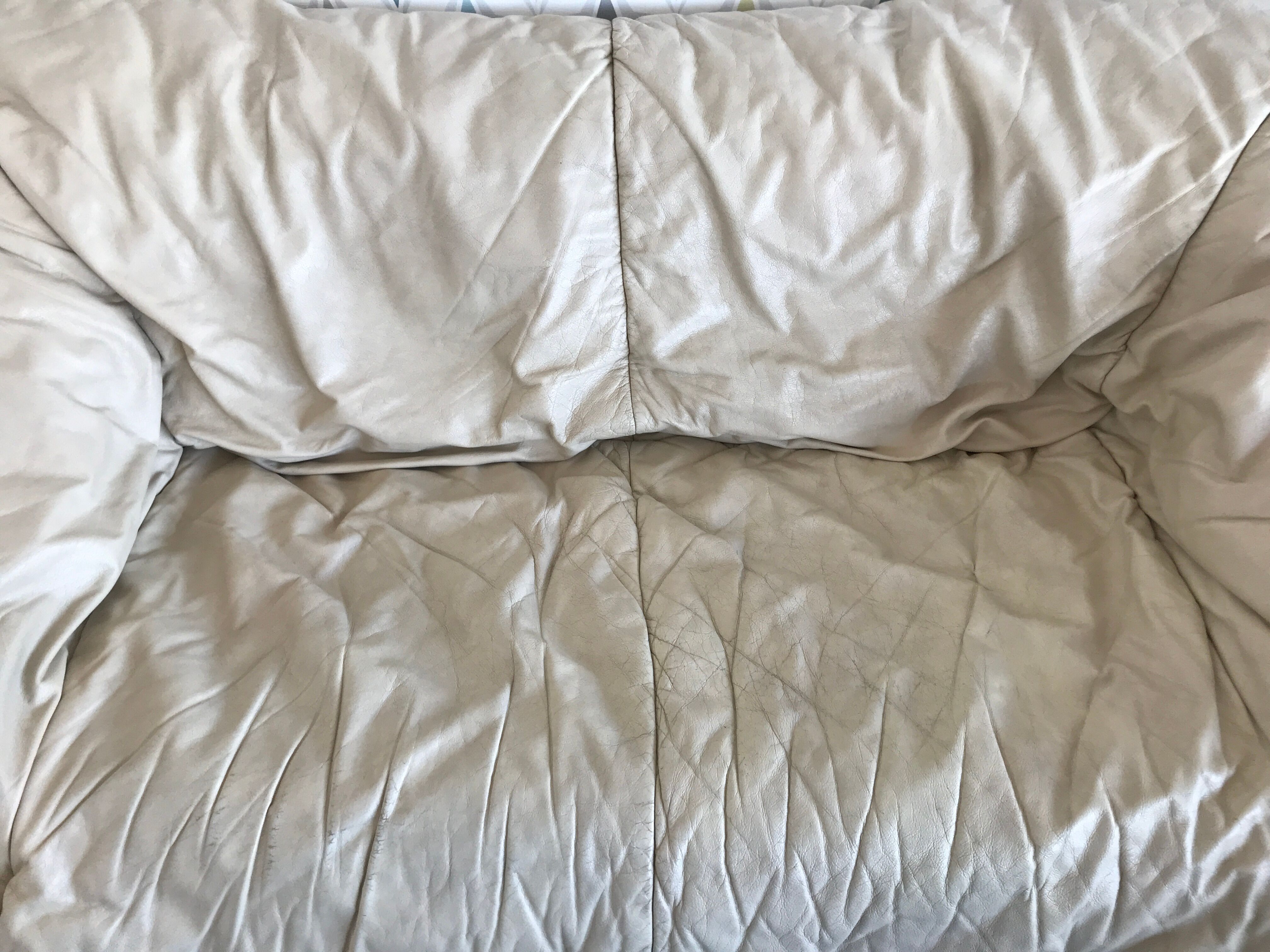 Light beige leather sofa Flou