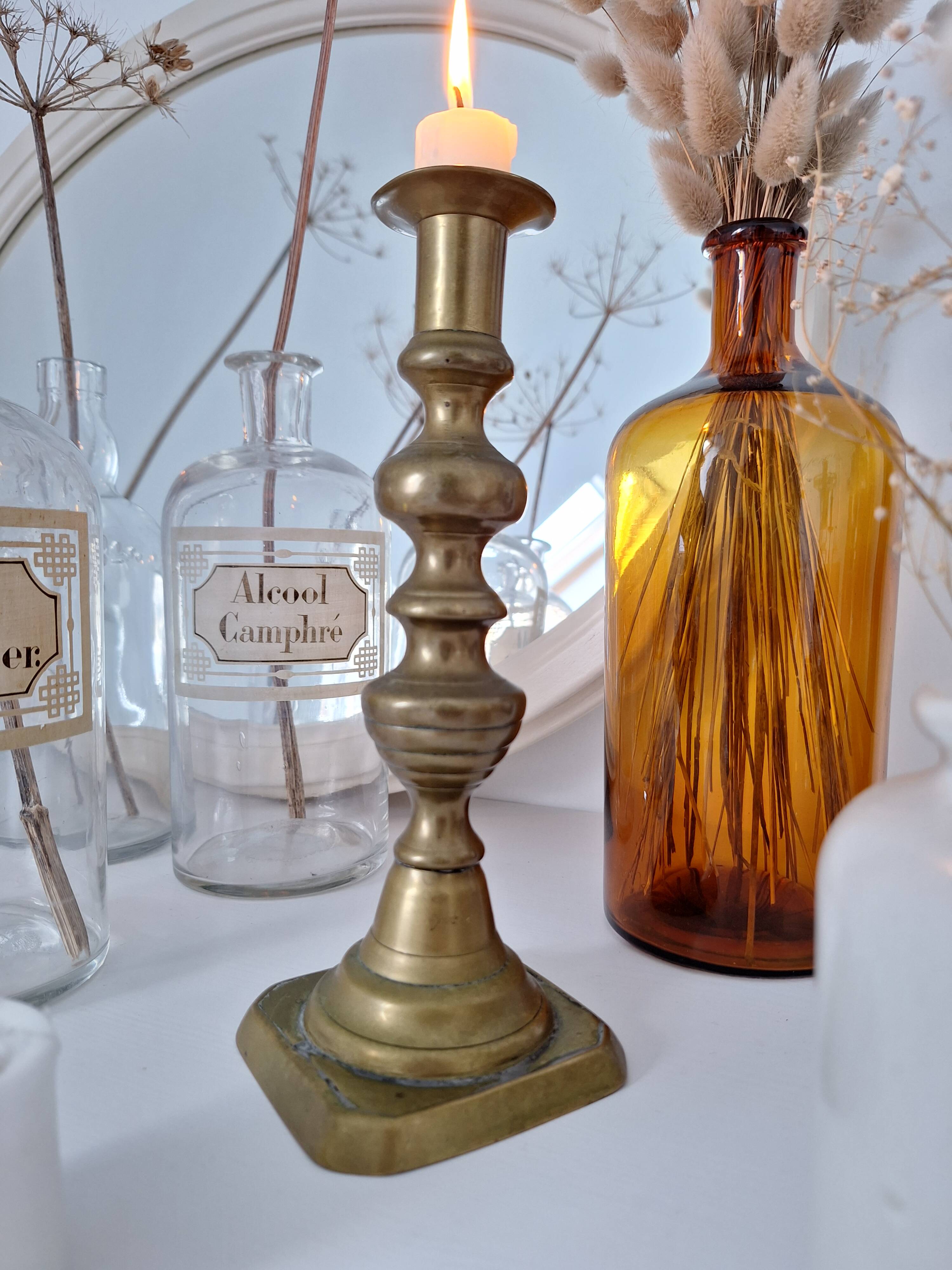 Vintage brass candle holder
