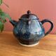 Enamelled stoneware teapot from Saint Amand en Puisaye