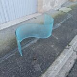 Vintage opaque glass coffee table