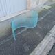 Table basse vintage verre opaque
