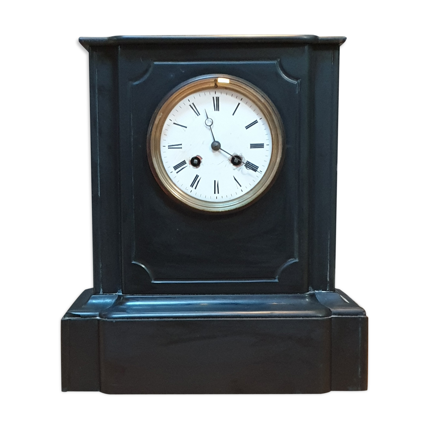 Napoleon III black marble clock