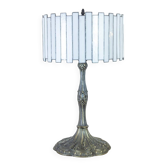 Bronze lamp with mother-of-pearl shade