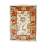 Indian Mahal handmade vintage rug 64cm x 97cm 1980s