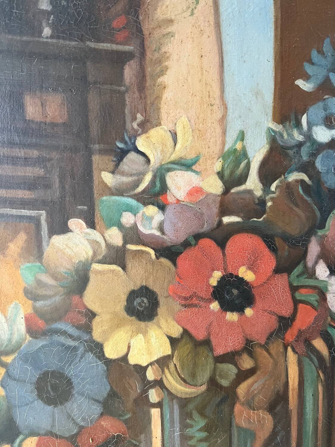 Church flowers, oil on canvas