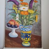 Still life flowers and fruits