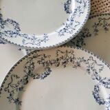 Set of 6 flat plates Model Mozart Sarreguemines