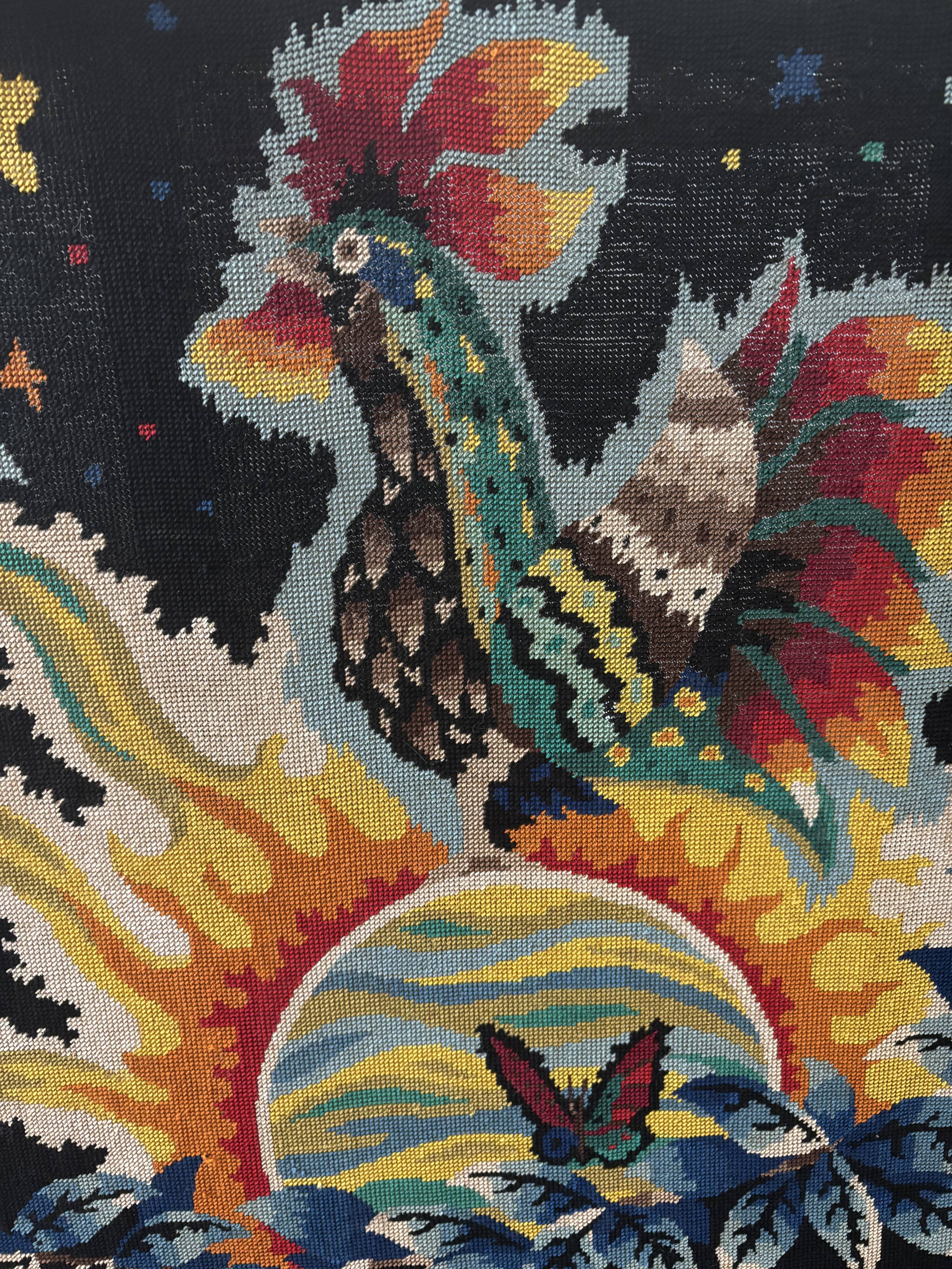 Vintage Jean Lurçat canvas, The Rooster, Large format