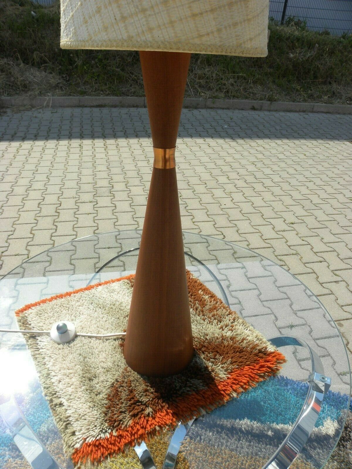 Scandinavian teak floor lamp