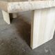 Rectangular travertine coffee table