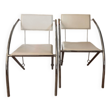 Lot de 2 chaises de table à manger vintage - style 70’s - 80´s