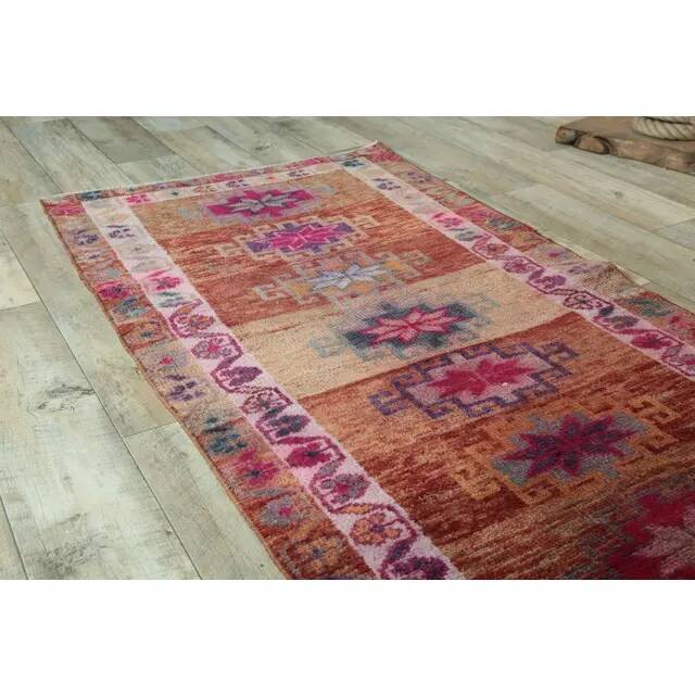 Turkish Hand-Knotted Runner 86x388