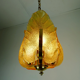 Carl fagerlund mid century pendant lamp brass amber glass orrefors 1960s chandelier