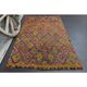 Vintage Turkish Oushak Handmade Wool Cotton Orange Area Rug 150x230