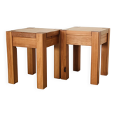 Pair of Brazilian stools in exotic wood