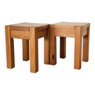 Pair of Brazilian stools in exotic wood