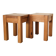 Paire de tabourets brésiliens en bois exotique