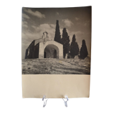 Silver photo mediterranean romanesque church circa 1970