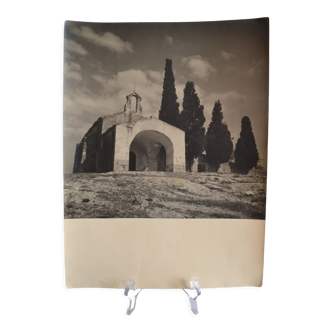 Photo argentique eglise romane mediterraneenne vers 1970