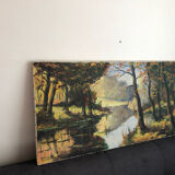 Oil on canvas autumn landscape