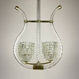 Lustre Lyre Murano by Ercole Barovier for Barovier and Toso, 1940s.