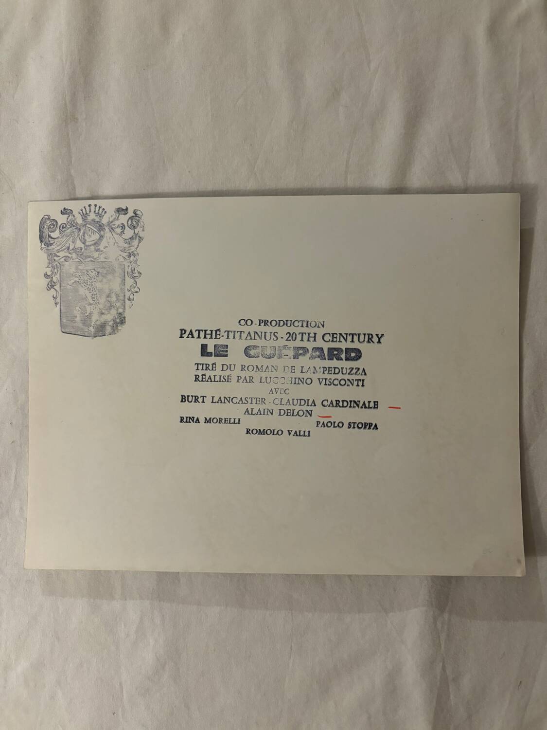 Film photo Alain Delon and Claudia Cardinale in The Leopard