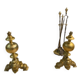 Chimney and fire tools.