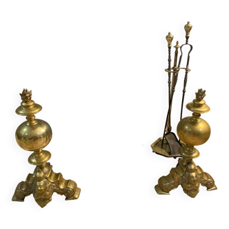 Chimney and fire tools.