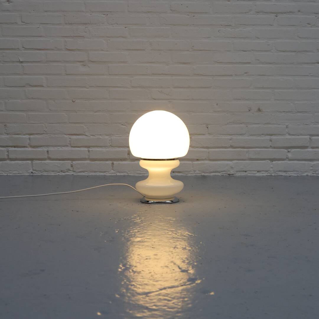 Italian Space Age Glass Table Lamp