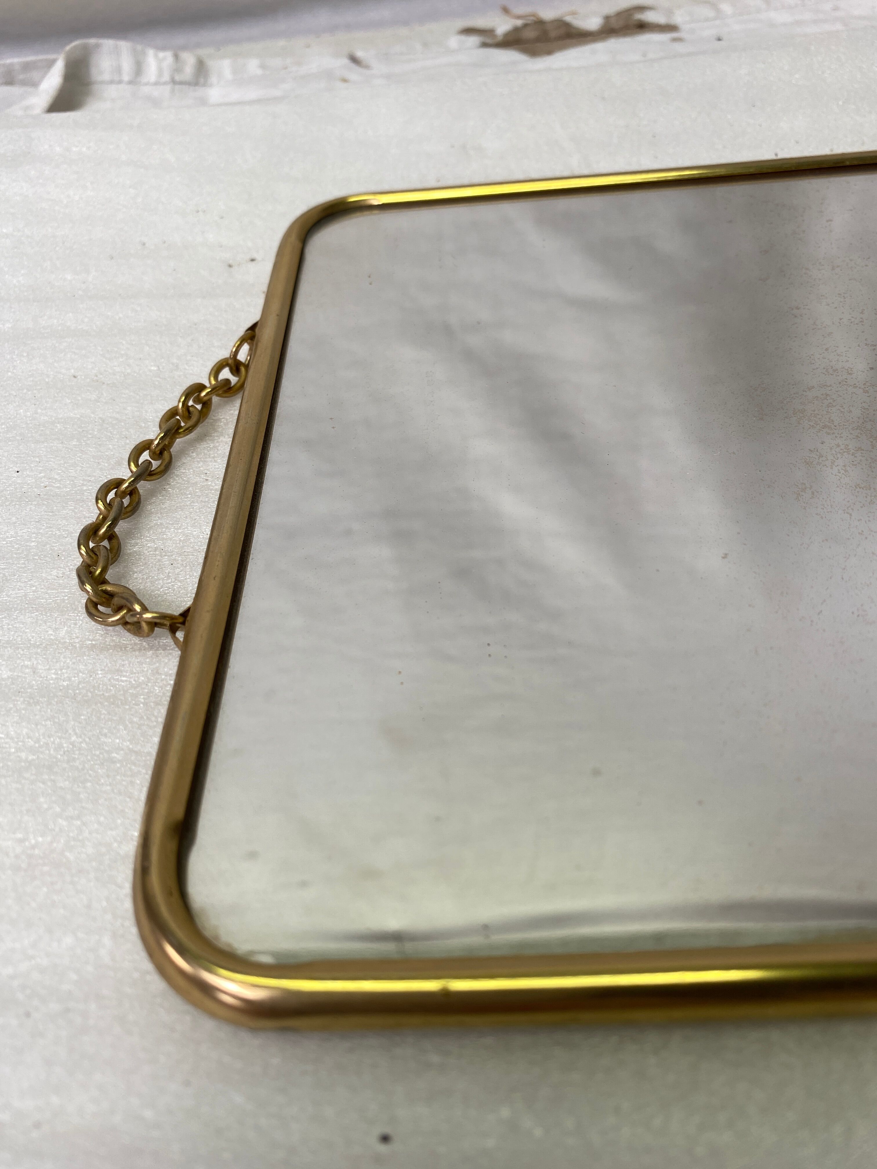 Vintage golden barber mirror